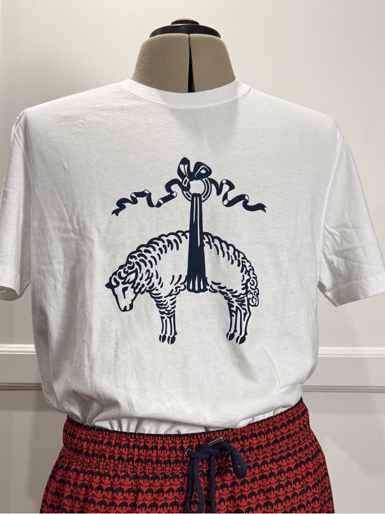 Brooks Brothers Other - Brooks Brothers Sheep Graphic Tee White Navy Cotton T-Shirt